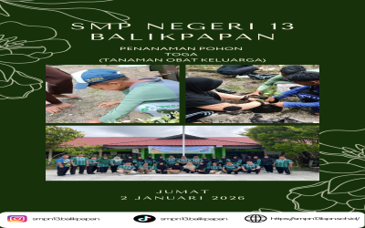 PENANAMAN TANAMAN TOGA DI SMP NEGERI 13 BALIKPAPAN
